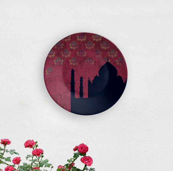 Blue Taj Mahal Decorative Wall Plate