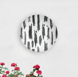 Black Line Scribble Decorative Wall Plate