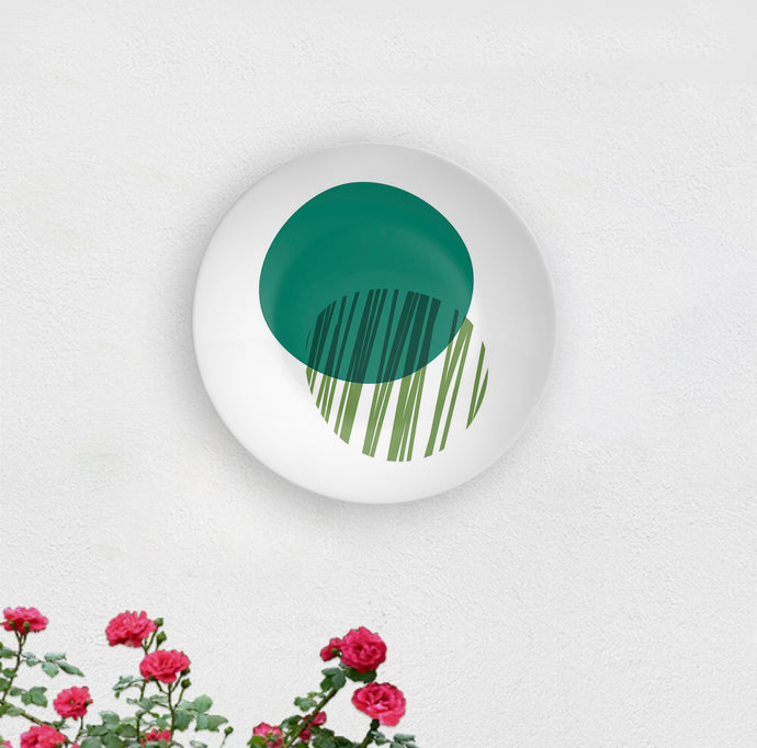 Scratch within Circle Decorative Wall Plate