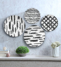 Load image into Gallery viewer, Scribble of Grey Decorative Wall Plate - Set of 4