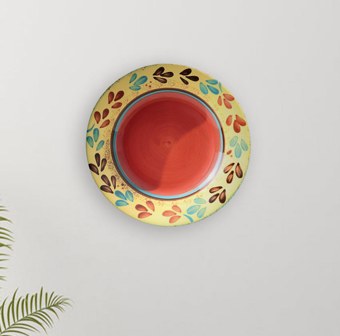 Orange Mist Explode Decorative Wall Plate