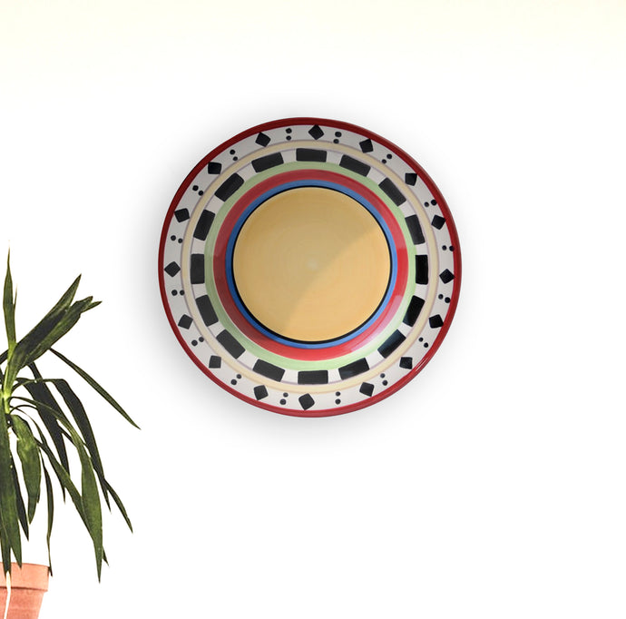 Around the Circle Yellow Decorative Wall Plate