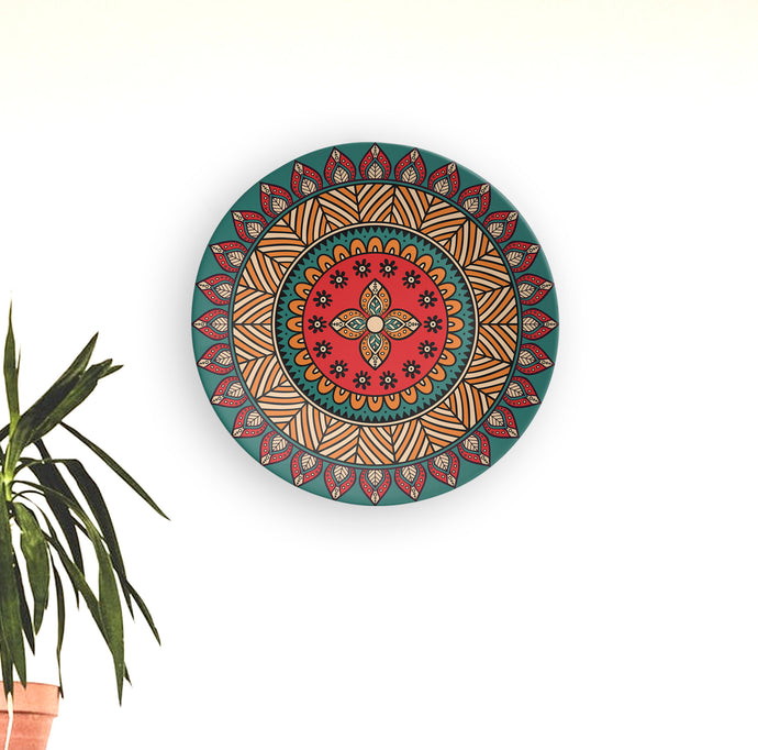 Geometric Passion Blue Decorative Wall Plate