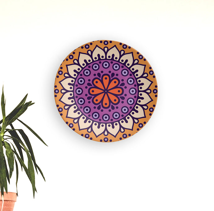 Yellow Divine Abstract Decorative Wall Plate