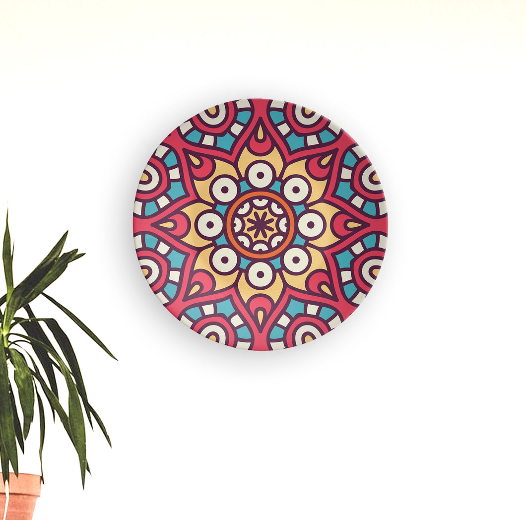 Art Abstract Multicolour Decorative Wall Plate