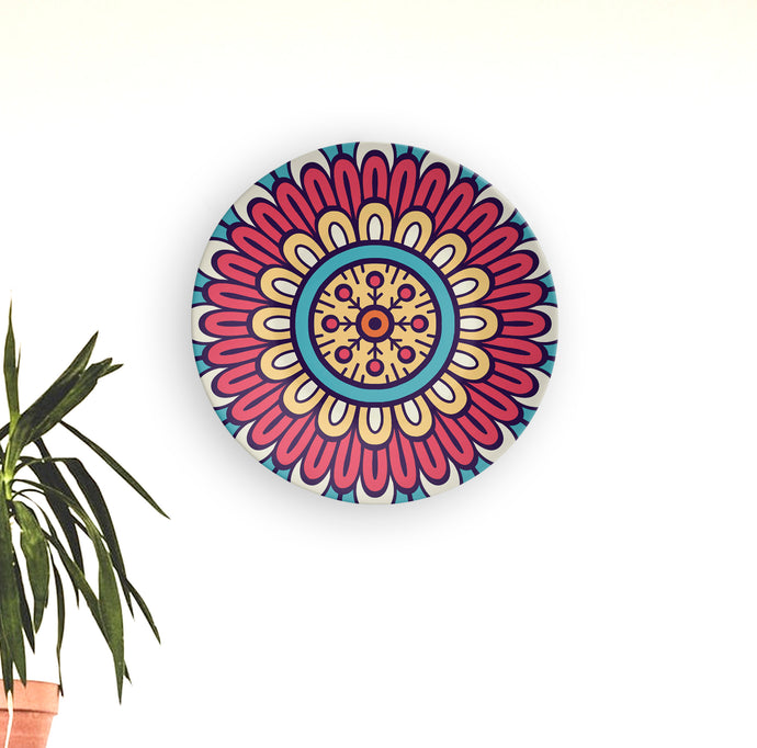 Circular Flower Splash Decorative Wall Plate