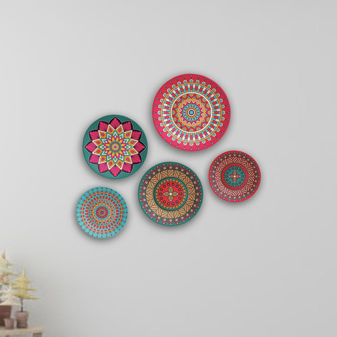 Pasley Magestic Mandala Decorative Wall Plates- Set of 5