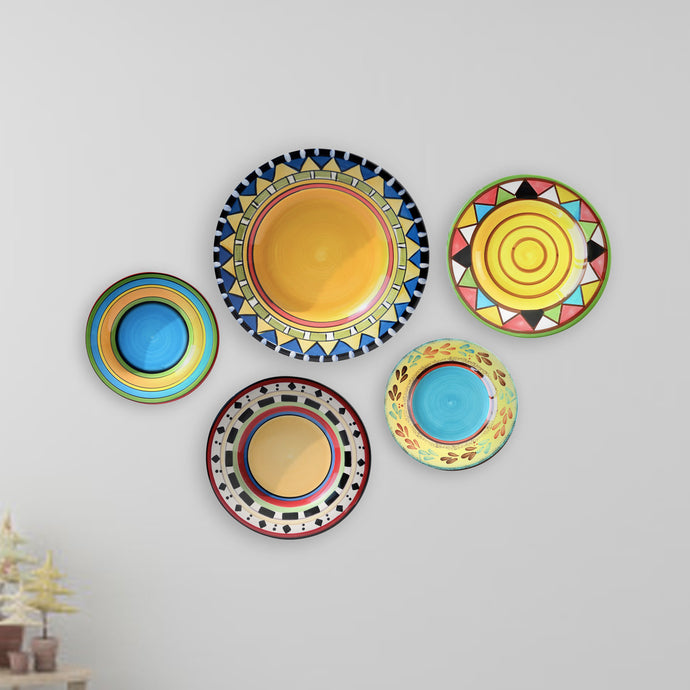 Over the Sky Decorative Wall Plates - Set of 5