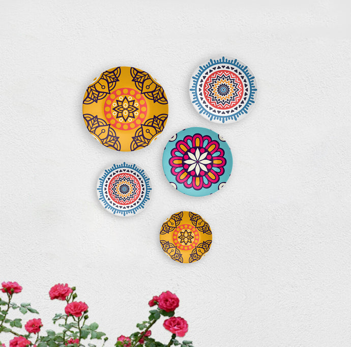 Bohemien Decorative Wall Plates- Set of 5