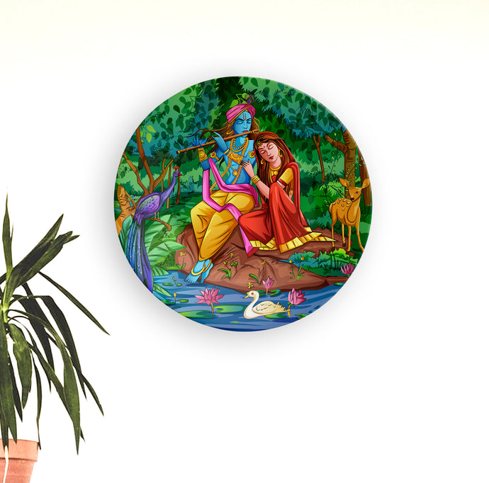 Radha Krishna Decorative Wall Plate