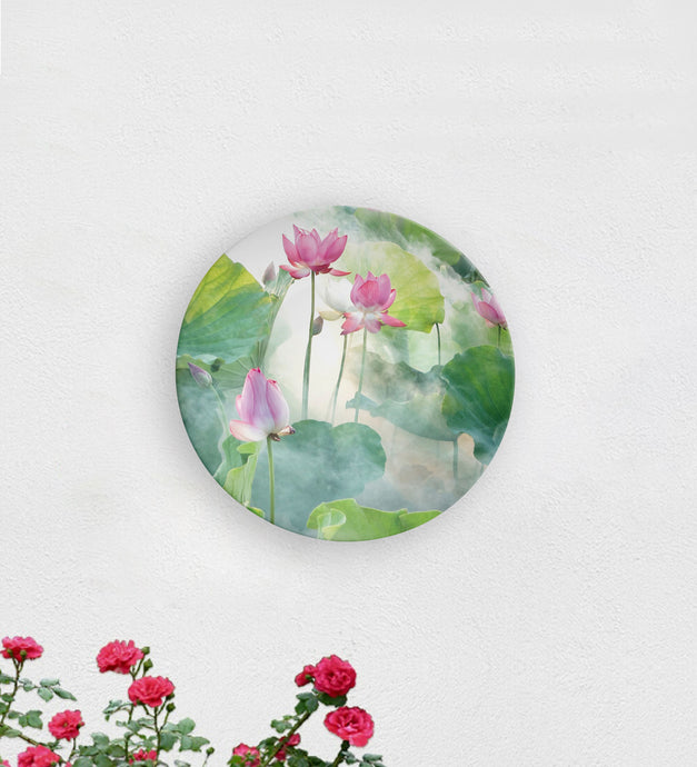 Lotus of the Dawn Decorative Wall Plate