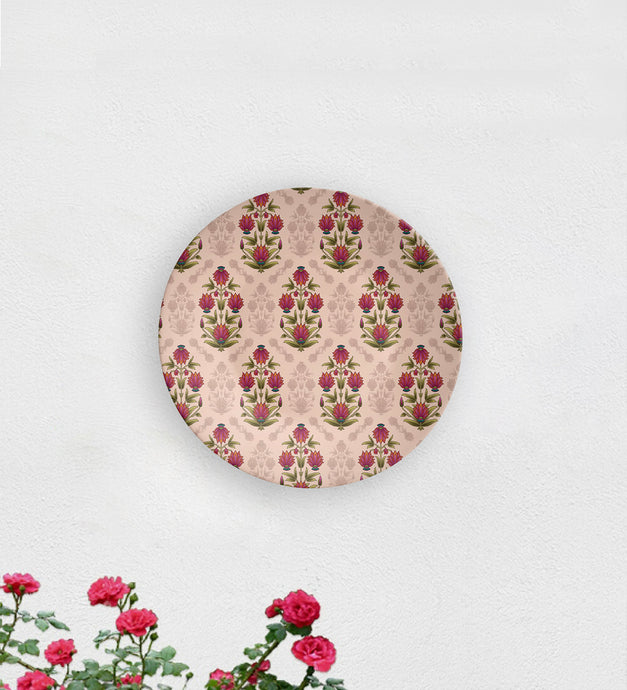 Abstract Floral Motif Decorative Wall Plate