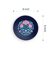 Load image into Gallery viewer, Blue Center Motif Decorative Wall Plate