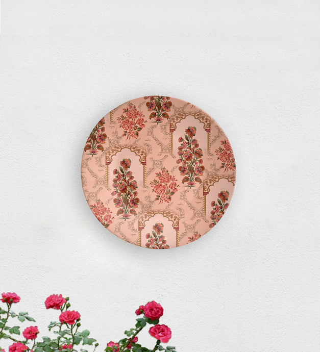 Tinge of Orange Motif Decorative Wall Plate