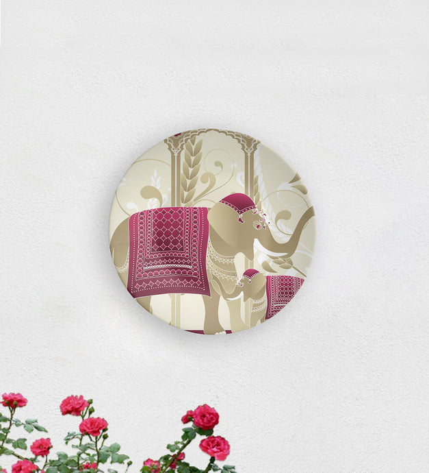 Ornamental Elephant Decorative Wall Plate