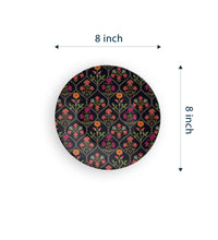 Load image into Gallery viewer, Black Aesthetic Floral Decorative Wall Plate