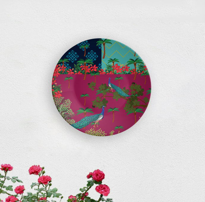 Peacock Paradise Decorative Wall Plate